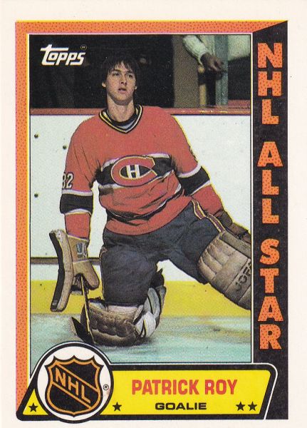 insert karta PATRICK ROY 89-90 Topps NHL All Star číslo 6